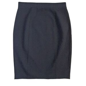 Business Casual ELLE Solid Black Pull-on Pencil Skirt Fitted Stretch Womens XS